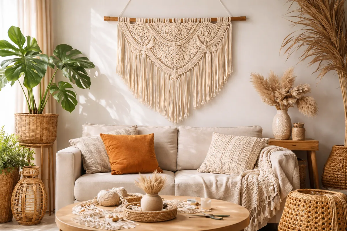 L'art du macramé pour une décoration bohème réussie